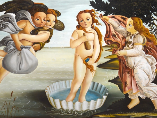 Homage to Sandro Botticelli's The Birth of Venus